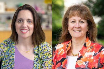 Jennifer Munson (left) and Jennifer Wayne, both of the both of the Department of Biomedical Engineering and Mechanics of the Virginia Tech College of Engineering, were selected to be fellows of the Biomedical Engineering Society.  